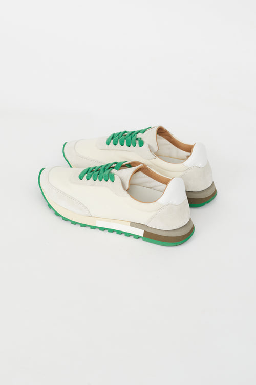 The Row Cream 
Green Owen Sneaker