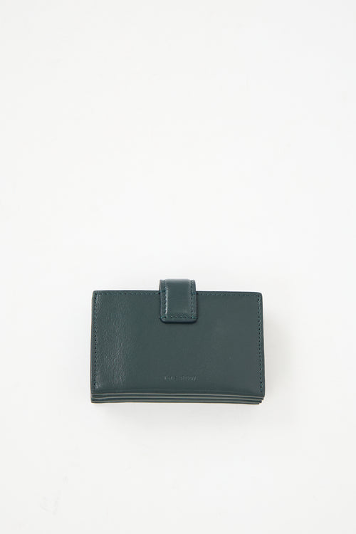 The Row Dark Green Leather Card Holder