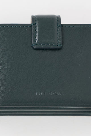 The Row Dark Green Leather Card Holder