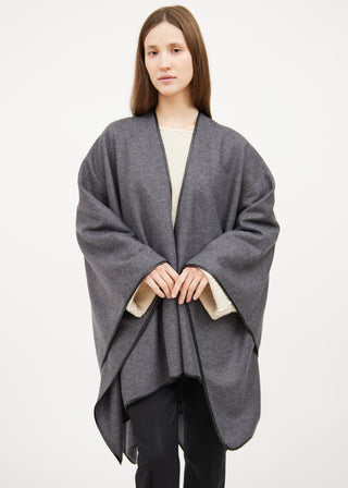 Wool 
Leather Cape