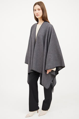 Wool 
Leather Cape