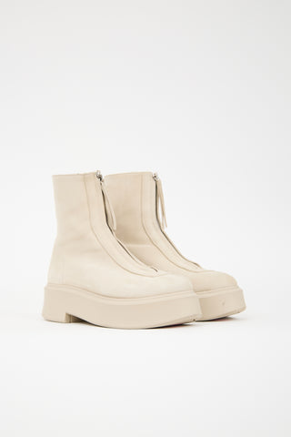 The Row Suede Zipped 1 Boot