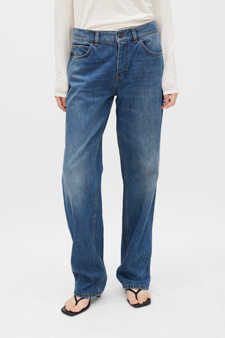 The Row Medium Wash Straight Leg Jeans