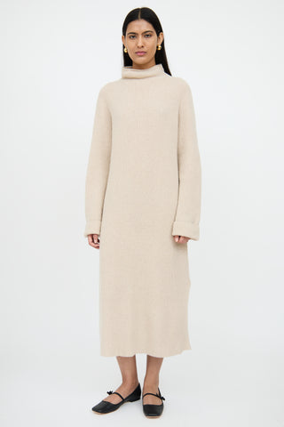 The RowBeige Wool Cashmere Dress