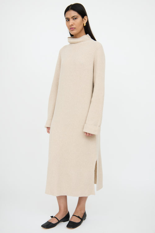 The RowBeige Wool Cashmere Dress