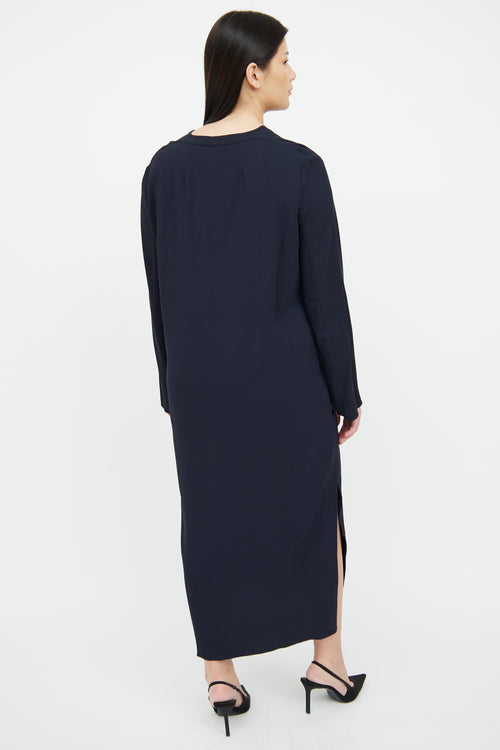 Navy Alice Midi Dress The Row