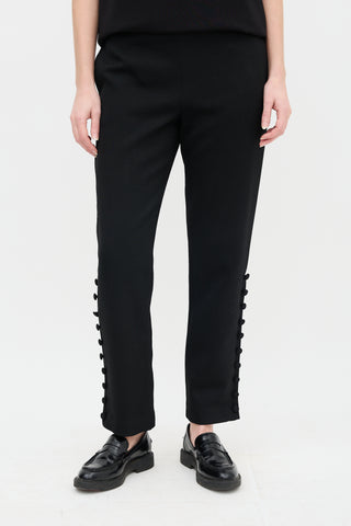 The Row Wool Button Hem Pant