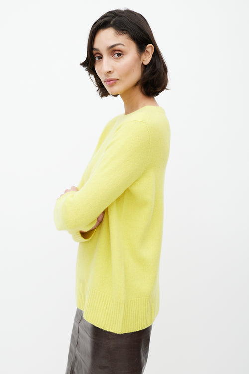 The Row Yellow Wool Knit Sweater