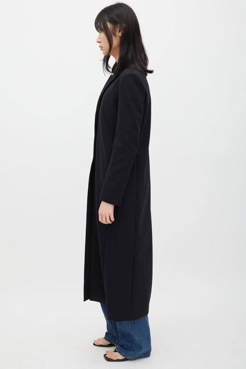 The Row Black Nylon 
Silk Lined Sallik Coat