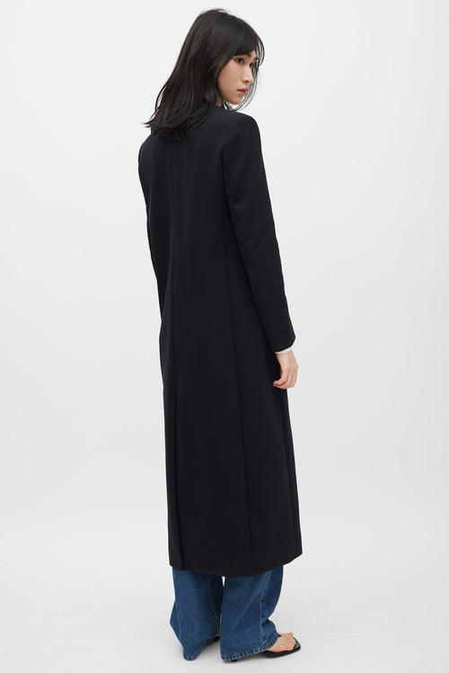 The Row Black Nylon 
Silk Lined Sallik Coat