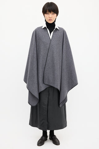 The Row Grey Wool Shane Cape