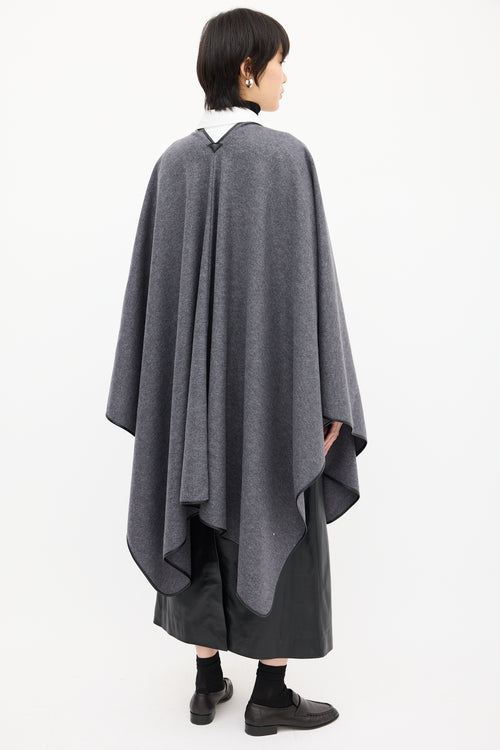 The Row Grey Wool Shane Cape