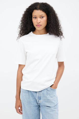 The Row White Crew Neck T-Shirt