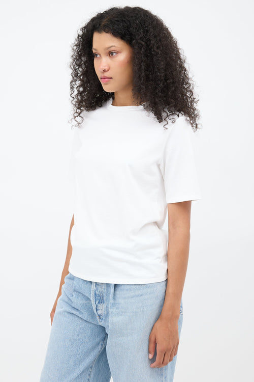 The Row White Crew Neck T-Shirt