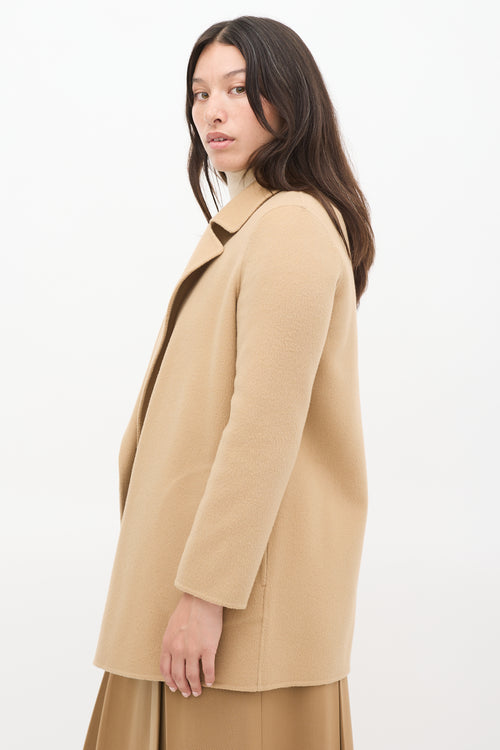 Theory Beige Wool 
Cashmere Open Jacket