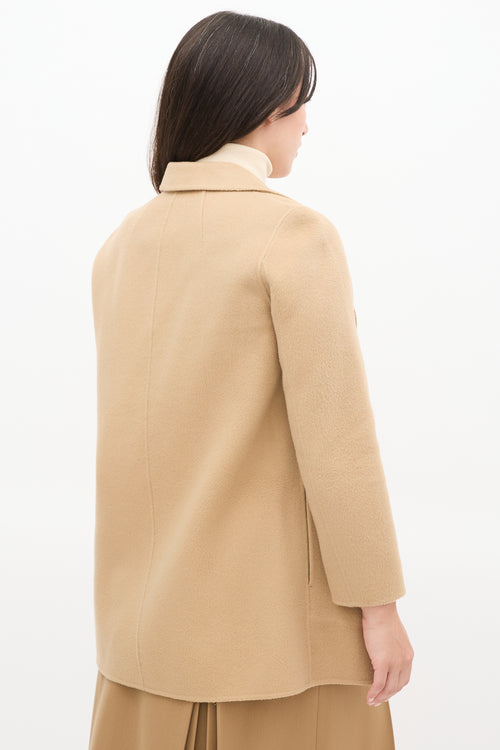 Theory Beige Wool 
Cashmere Open Jacket