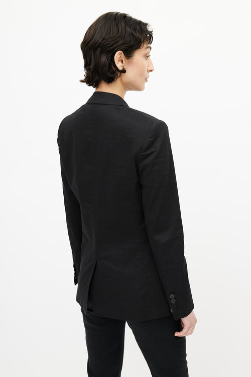 Theory Black Linen Blazer 
Pant Suit