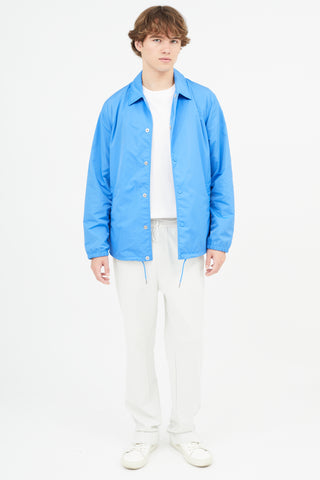 Theory Blue Nylon Coach Jacket