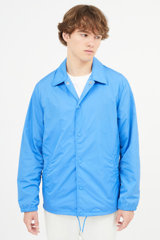 Theory Blue Nylon Coach Jacket