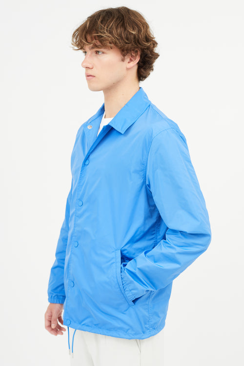 Theory Blue Nylon Coach Jacket