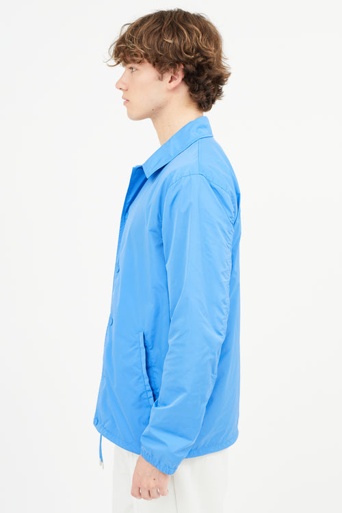 Theory Blue Nylon Coach Jacket