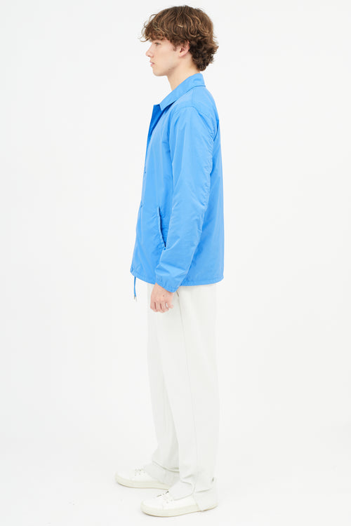 Theory Blue Nylon Coach Jacket