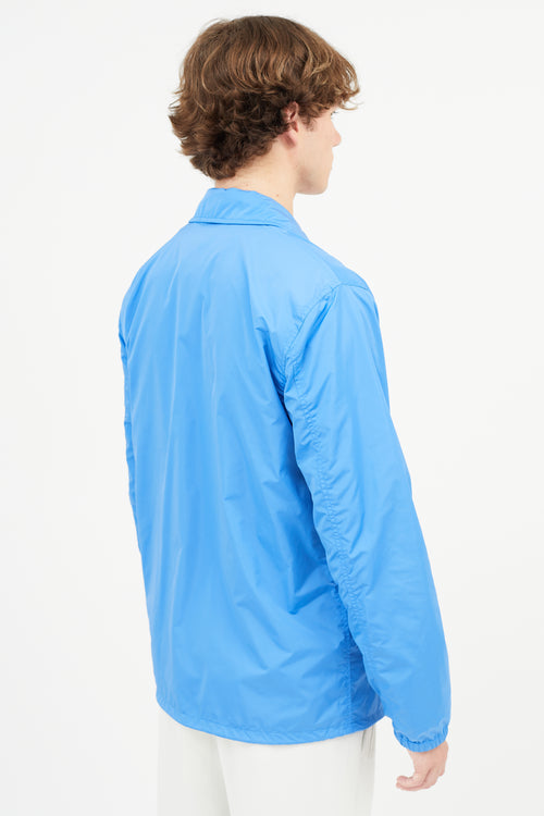 Theory Blue Nylon Coach Jacket