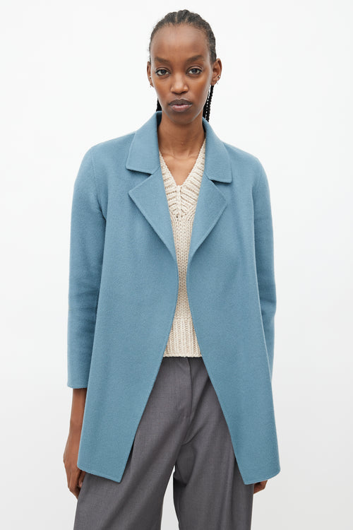 Theory Blue Wool Open Jacket