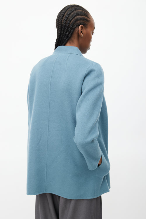 Theory Blue Wool Open Jacket