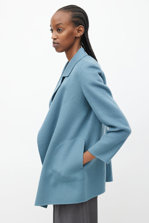 Theory Blue Wool Open Jacket