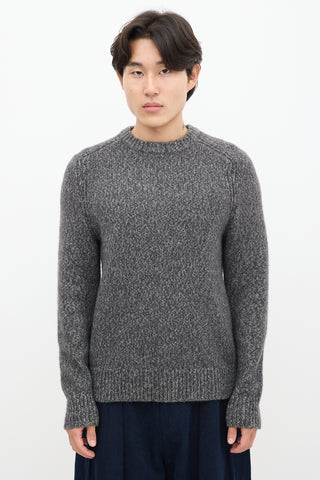 Theory Grey Wool Knit Sweater