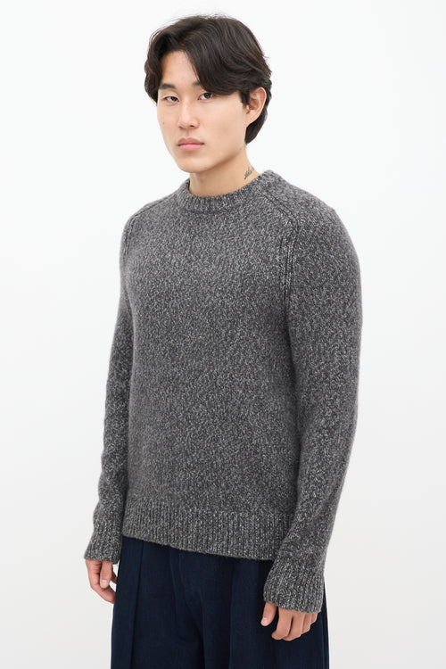 Theory Grey Wool Knit Sweater