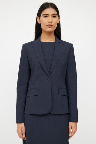 Theory Dark Grey Wool Dress 
Blazer Set