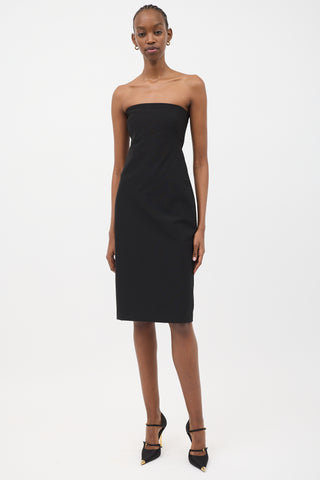 Theory Strapless Midi Dress