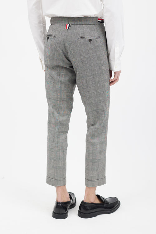 Thom Browne 2 Piece Black 
White Check Suit Set