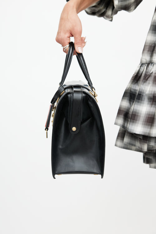 Thom Browne Black 
Gold Mr. Thom Bag