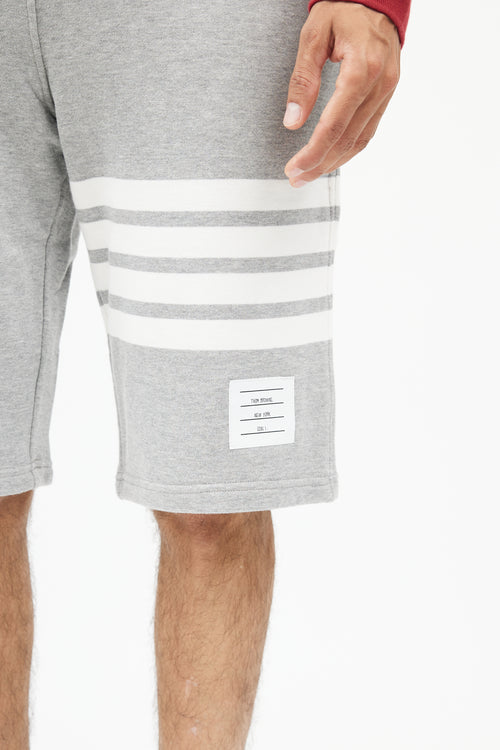 Thom Browne Grey 
White Sweat Short