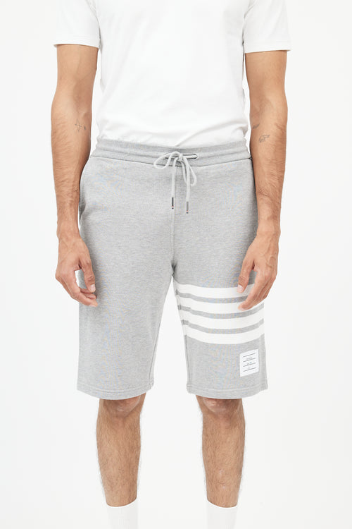 Thom Browne Grey 
White Sweat Short