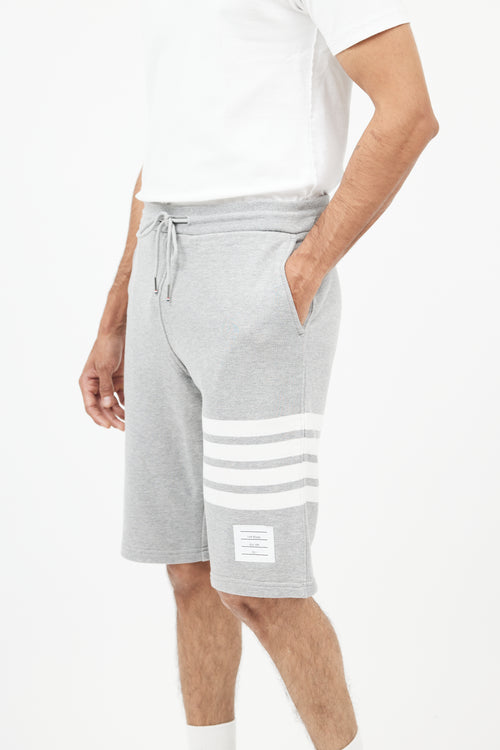 Thom Browne Grey 
White Sweat Short