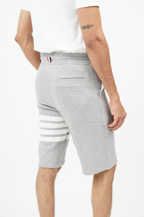 Thom Browne Grey 
White Sweat Short