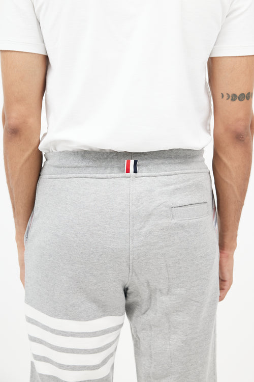 Thom Browne Grey 
White Sweat Short