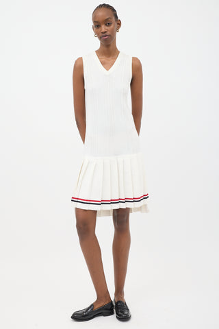 Thom Browne Knit Drop Waist Tennis Dress