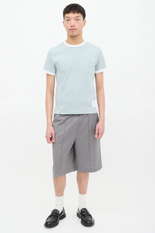 Thom Browne Light Blue Ringer T-Shirt