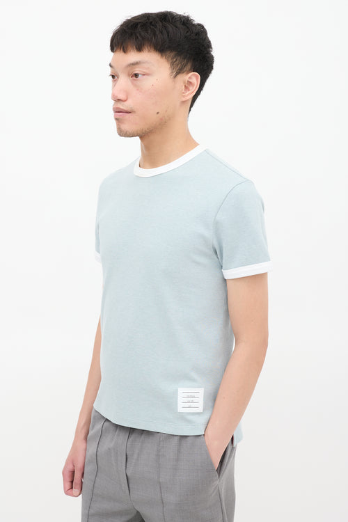 Thom Browne Light Blue Ringer T-Shirt