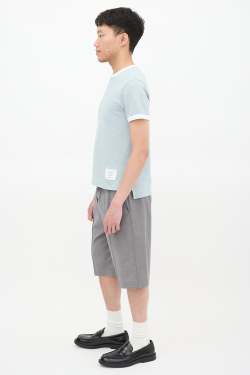 Thom Browne Light Blue Ringer T-Shirt