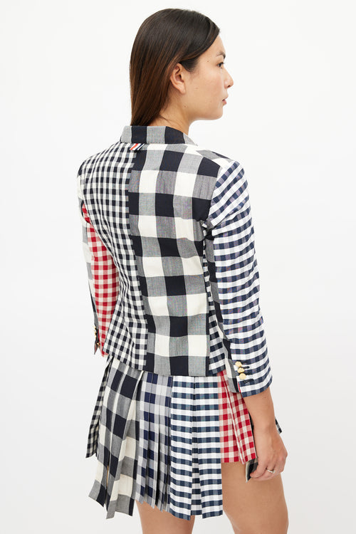 Thom Browne Cream 
Multicolour Check Blazer 
Skirt Suit