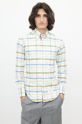 Thom Browne Multicolour Plaid Cotton Button Up Shirt