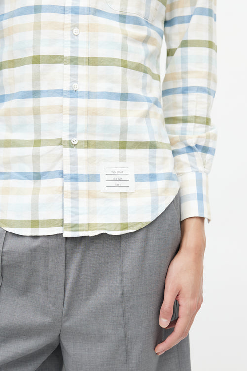 Thom Browne Multicolour Plaid Cotton Button Up Shirt