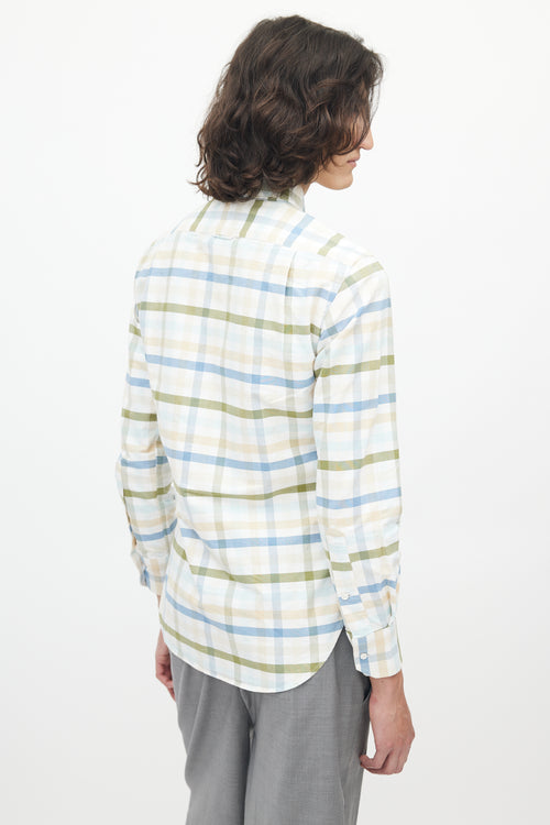 Thom Browne Multicolour Plaid Cotton Button Up Shirt