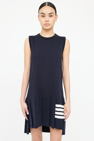 Thom Browne Pleated Drop Waist Dress